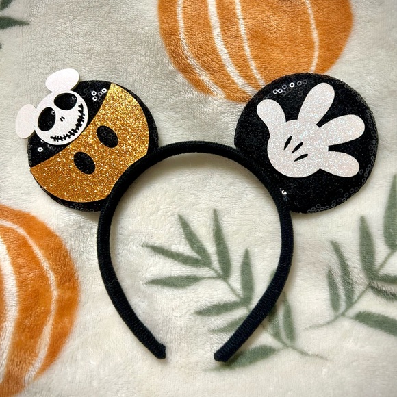 Disney Other - Disney Black and Gold Mickey Ears Headband